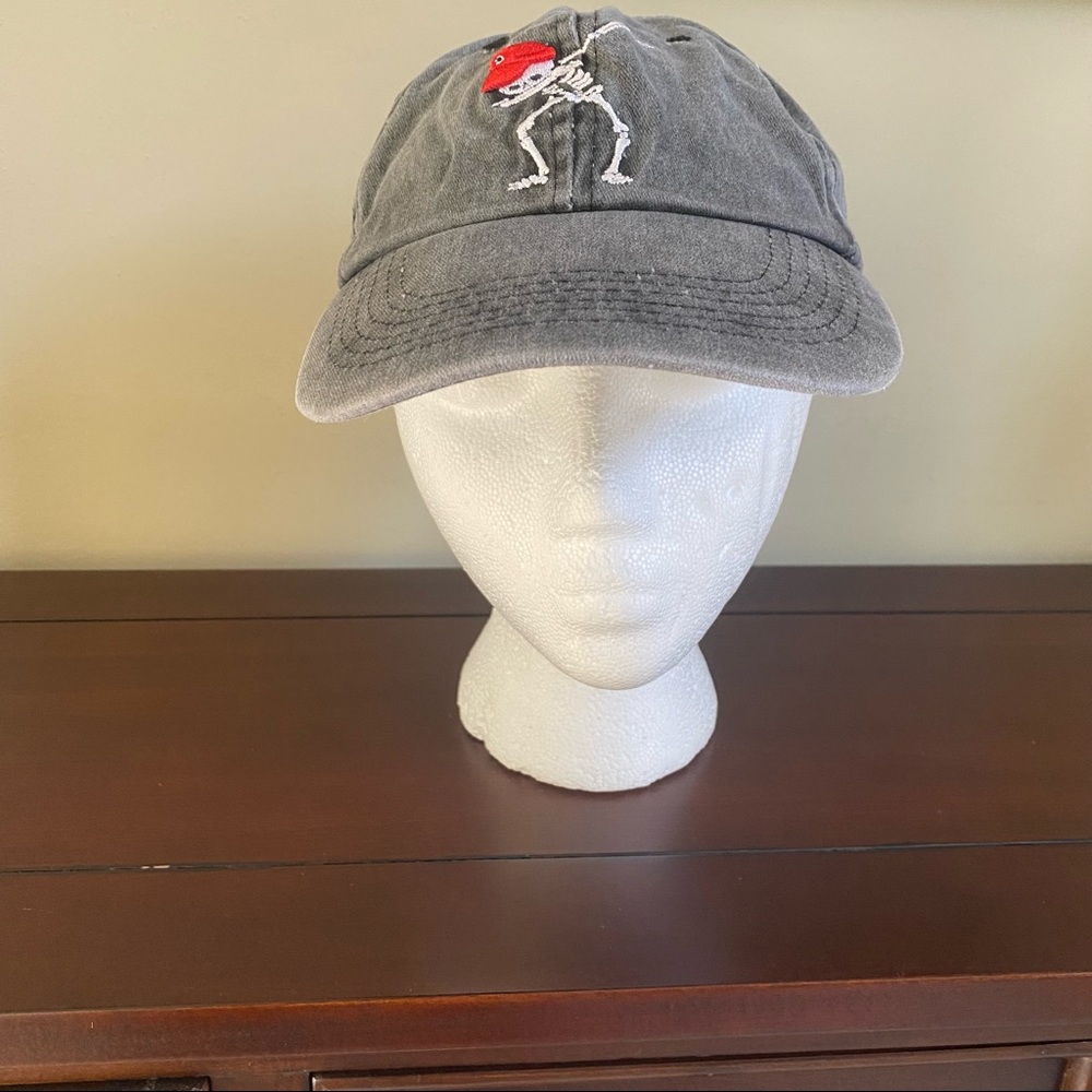 Grey skeleton ball cap